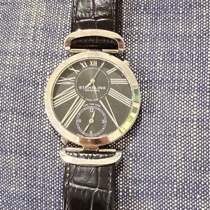 Stuhrling Original Silver and Black Men's Watch